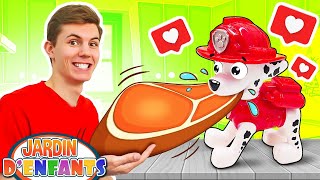 PAW Patrol a faim  🥩 Vidéo pour enfants avec la Pat Patrouille Jardin denfants [upl. by Ynneh]