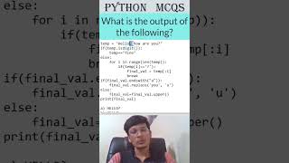 Python MCQ Explained Fast  1Minute Python Learning infytqmcq infytq pythonprogramming python [upl. by Batista838]