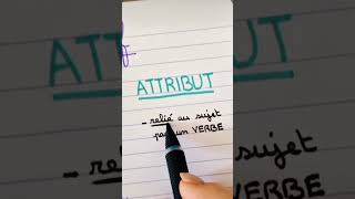 الفرق بين adjectif épithète et attribut 🖊️ vedeoshorts [upl. by Kcirddahc]