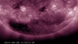 Square Hole In Sun Blows HighSpeed Solar Wind  Video [upl. by Slavin]