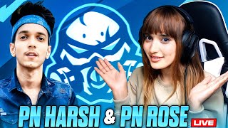 PN HARSH amp PN ROSE LIVE RANK PUSH TO GRANDMASTER 🤩🔥  PNHARSH SHORTS PNROSE FREEFIRELIVE [upl. by Avuha]