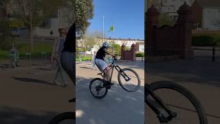 My best wheelie yet 🚴‍♂️🫡 specialized hardtail fuse [upl. by Ellehcen]