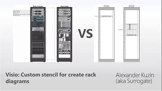 MS Visio Custom stencil for create rack diagram [upl. by Lynnell]