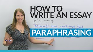 How to write a good essay Paraphrasing the question [upl. by Bick]