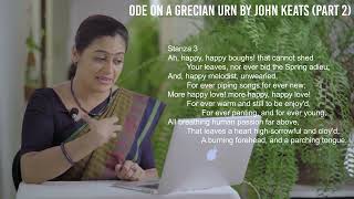 Ode on a Grecian Urn  Poem by John Keats  Explanation  Part 2 [upl. by Hong]