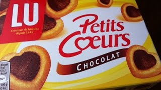 Petits Coeurs Chocolat LU  Produit Français [upl. by Llenoil115]