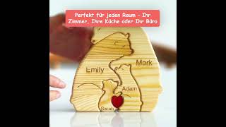 Personalisiertes Holzbären Familienpuzzle [upl. by Hardigg]