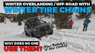 OverlandingOffroad with Winter Tire Chains Why does no one use them you should if you could [upl. by Eneliak674]