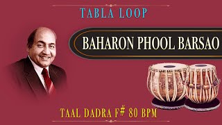 Baharon Phool Barsao  Mohd Rafi  Tabla Loop  F 80 BPM  Tabla Loops  Dadra Taal Loop [upl. by Treboh]