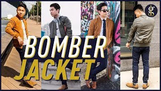 HOW TO WEAR A BOMBER JACKET 7 Ways  Why it Works  Mens Style amp Fashion [upl. by Niwrad]