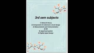 Electronic Telecommunication Engineering Syllabus 2nd year Subjects3rd nd 4th sem [upl. by Childs]