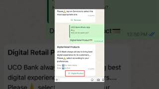 uco bank whatsapp banking se atm card kaise apply kareucowhatsappbankingucobankshortsucoshorts [upl. by Oza822]