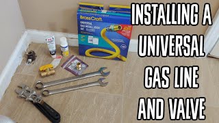 Installing a Gas Ball Valve and a Universal Gas line Kit [upl. by Nylleoj977]