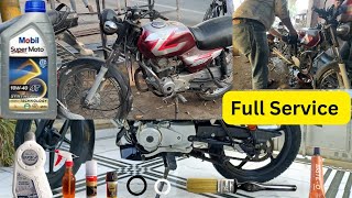 Bajaj Ct 100 Bike Full Service  Bajaj Ct100 Engine Oil Grade  Low Cost Service Ct100setvice [upl. by Arlen]