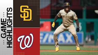 Padres vs Nationals Game Highlights 52523  MLB Highlights [upl. by Yetsirhc927]