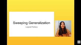 Logical fallacy Sweeping Generalization [upl. by Meares715]