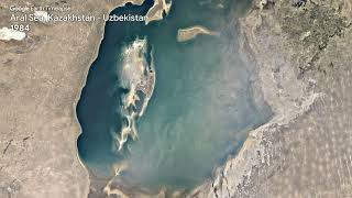 Aral Sea Kazakhstan  Uzbekistan  Earth Timelapse [upl. by Magdalene]