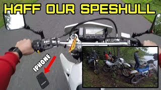 E8 3 DRZ400s 2 Hawk 250s and a Honda XL250 Hawk dies iphone busted Tough trails pt1 [upl. by Nyrret]