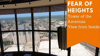 Fear of Heights  Tower of the Americas Restaurant  San Antonio Texas [upl. by Lebasiairam]