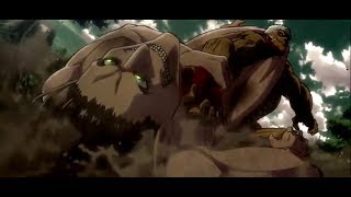 【進撃の巨人】Shingeki no Kyojin HD EPISODE 24  Eren Titan Transformation vs Annie Scene エレンの戦いの女性の巨人 [upl. by Della]