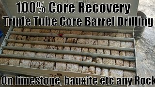 ✔ 100 Core Recovery Triple Tube Core Barrel Drilling On limestone bauxite [upl. by Petronilla463]