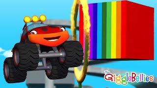 Learn ABCs Colors amp Numbers with Monster Trucks  Learning Cartoons amp Songs  GiggleBellies [upl. by Sterne346]