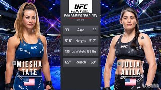 MIESHA TATE VS JULIA AVILA FULL FIGHT UFC ON ESPN 52 [upl. by Artap146]