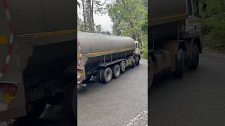 Massive 14Wheel BharatBenz Tanker Truck Takes a UTurn ❤️massive [upl. by Eitsyrk741]