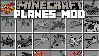 Minecraft PLANE MOD  FLY HELICOPTER PLANE amp TANK Minecraft [upl. by Carleen]