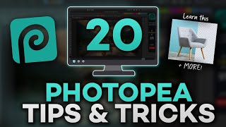 20 Photopea Tips and Tricks For BEGINNERS 2021  PhotoPea Guide [upl. by Nogas]