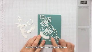 Framelits Roseraie Pétales teintés StampinUp [upl. by Fakieh848]