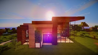 How to make a medium sized modern house in Minecraft [upl. by Haonam]