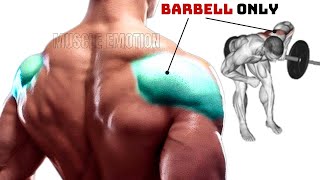 5 BEST REAR DELTOID EXERCISES WITH BARBELL ONLY AT HOME [upl. by Burne286]