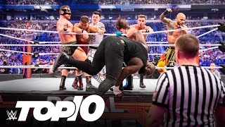 Giants get eliminated from the Royal Rumble Match WWE Top 10 Jan 14 2024 [upl. by Drawoh]