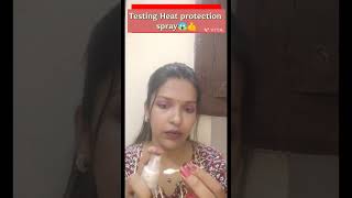 Testing heat🔥protection sprayshockingresult😱youtubeshortfeedytshortshortviralshort [upl. by Neerhtak738]