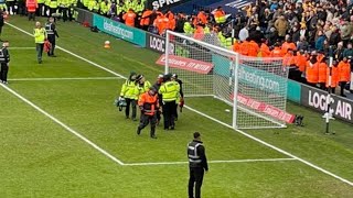 West Brom vs Wolves 20 Match suspended because of crowd trouble [upl. by Alyworth656]