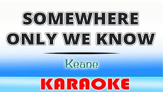 Somewhere Only We Know  KeaneKARAOKE [upl. by Longfellow]