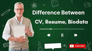 difference between CV resume and biodata difference between CV and resume [upl. by Kilk]