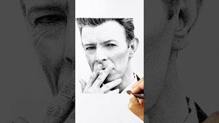 davidbowie pointillisme pointillism drawing rotring stipplingart art portrait bowie dessin [upl. by Entruoc]