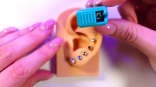 asmr piercing your ear 👂✨ [upl. by Asilam649]