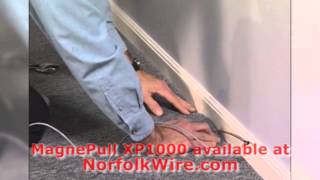 Pulling Wires Under Carpet with Magnepull XP1000 [upl. by Lowney]