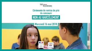 Live Cérémonie de remise de prix du concours Non au harcèlement 2018 [upl. by Nicodemus]