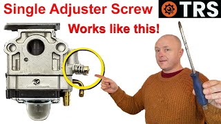 CARBURETOR TUNING Single Adjuster Screw Setting EXPLAINED [upl. by Farrica]