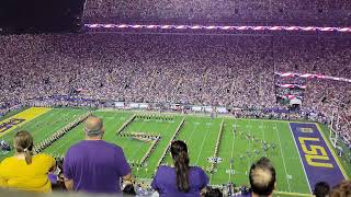 LSU Pregame National Anthem Jet Flyover not shown  Bama 110924 [upl. by Ahtekahs548]