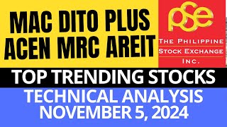 MAC  DITO  PLUS  ACEN  MRC  AREIT  PSE TECHNICAL ANALYSIS [upl. by Wailoo]