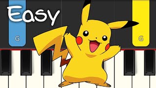 POKEMON THEME  EASY PIANO TUTORIAL [upl. by Eniarol]