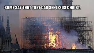 Notre Dame Cathedral Fire Some on social media believe they see Jesus [upl. by Ecnarf]