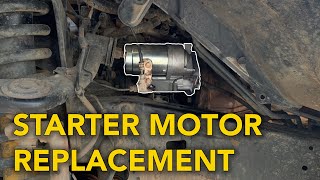 How to Replace the Starter Motor on a Landcruiser Prado 120 Series [upl. by Arim973]