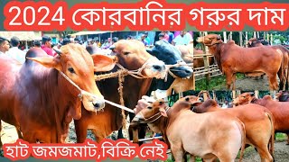 gorur haat 2024কোরবানির গরুর প্রচুর আমদানি থাকলেও বিক্রি হচ্ছে নাষাঁড় গরুর দামshajonpur gorur hat [upl. by Micki]