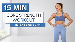 15 min CORE STRENGTH WORKOUT  Intense Ab Burn  Modifications Provided  No Repeats [upl. by Jacobba]